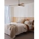 Beacon Lucci Air Climate IV Nickel/Teak Ανεμιστήρας Οροφής 132cm 35W με Φως & Τηλεχειριστήριο Μπεζ Ασημί