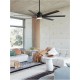 Beacon Atlanta 8021318349 Ανεμιστήρας Οροφής 142cm 41W με Φως & Τηλεχειριστήριο Μαύρος