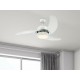 RED POINT 7304040 SIMONE WHITE ΑΝΕΜΙΣΤΗΡΑΣ ΟΡΟΦΗΣ ΜΕ ΦΩΣ LED & ΤΗΛΕΧΕΙΡΙΣΤΗΡΙΟ ΛΕΥΚΟ 48''