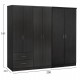 ΝΤΟΥΛΑΠΑ 6ΦΥΛΛΗ BLAKELY HM21235.01 ΜΕΛΑΜΙΝΗ ΧΡΩΜΑ ZEBRANO 201x43x181Υεκ