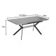 101-000120 Τραπέζι Jessamy pakoworld επεκτεινόμενο MDF 43mm σε φυσική απόχρωση και πόδι μεταλλικό μαύρο 160/200x90x76εκ