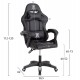 ΠΟΛΥΘΡΟΝΑ GAMING DARREN HM1203.04 ΜΑΥΡΟ-ΛΕΥΚΟ PVC 58.5x100x120Υεκ.
