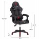ΠΟΛΥΘΡΟΝΑ GAMING DARREN HM1203.01 ΜΑΥΡΟ-ΚΟΚΚΙΝΟ PVC 58.5x100x120Υεκ.