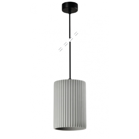 4062-Gray Inlight Κρεμαστό Γύψινο Φωτιστικό E27, Γκρι D:22x15cm(4062-Gray)