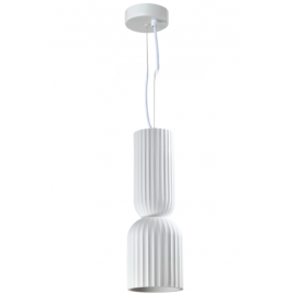 4101-White Inlight Κρεμαστό Γύψινο Φωτιστικό E27, Λευκό D:15x43,5cm(4101-White)