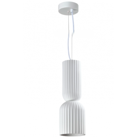4101-White Inlight Κρεμαστό Γύψινο Φωτιστικό E27, Λευκό D:15x43,5cm(4101-White)