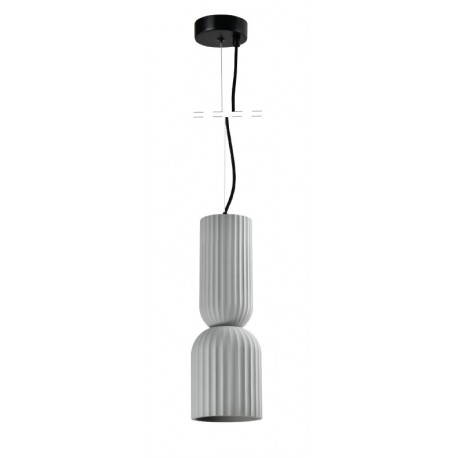 4101-Gray Inlight Κρεμαστό Γύψινο Φωτιστικό E27, Γκρι D:15x43,5cm(4101-Gray)