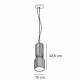 4101-Gray Inlight Κρεμαστό Γύψινο Φωτιστικό E27, Γκρι D:15x43,5cm(4101-Gray)