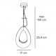 4103-B-White Inlight Κρεμαστό Γύψινο Φωτιστικό G9, Λευκό, D:25,4x17cm(4103-B-White)