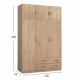 ΝΤΟΥΛΑΠΑ 3ΦΥΛΛΗ ΜΕ ΠΑΤΑΡΙ CARLY HM10891.02 ΜΕΛΑΜΙΝΗ ΣΕ SONAMA 150X55Χ240Υεκ.