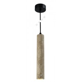 4090 InLight Κρεμαστό φωτιστικό γκρι από travertine marble 1XGU10 D:7,5 x 30cm (4090)
