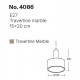 4086 InLight Κρεμαστό φωτιστικό γκρι από travertine marble 1XΕ27 D:15 x 20cm (4086)