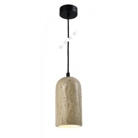 4089 InLight Κρεμαστό φωτιστικό γκρι από travertine marble 1XΕ27 D:10 x 19cm (4089)
