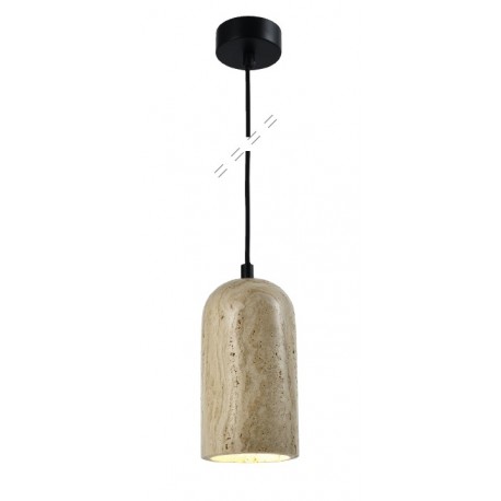 4089 InLight Κρεμαστό φωτιστικό γκρι από travertine marble 1XΕ27 D:10 x 19cm (4089)