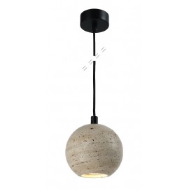 4087 InLight Κρεμαστό φωτιστικό γκρι από travertine marble 1XGU10 D:11 x 11cm (4087)