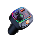 10085-0003 Osio OFT-4265BT Bluetooth FM Transmitter Αυτοκινήτου με 1×USB-A + 1×USB-C, Hands-Free & Φωτισμό 7 Χρωμάτων (Μαύρο)