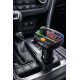 10085-0003 Osio OFT-4265BT Bluetooth FM Transmitter Αυτοκινήτου με 1×USB-A + 1×USB-C, Hands-Free & Φωτισμό 7 Χρωμάτων (Μαύρο)