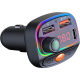 10085-0003 Osio OFT-4265BT Bluetooth FM Transmitter Αυτοκινήτου με 1×USB-A + 1×USB-C, Hands-Free & Φωτισμό 7 Χρωμάτων (Μαύρο)