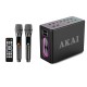 110583-0043 AKAI ABTSW-120 Αδιάβροχο Φορητό Ηχείο Bluetooth με 2 Ασύρματα Μικρόφωνα, TWS, 80W