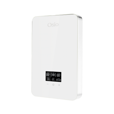 10068-0022 Osio OHF-2880W Ηλεκτρικός Ταχυθερμαντήρας Τοίχου για Μπάνιο Λευκός 8,5kW με Ψηφιακή Οθόνη