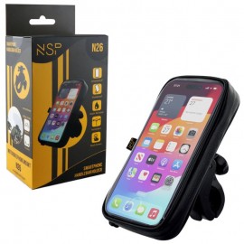 15148-0011 NSP N26 (8348884) Universal Βάση στήριξης κινητών μηχανής/ποδηλάτου 360° με αδιάβροχη προστατευτική θήκη, 9.2 x 2.3 x