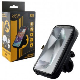 15148-0012 NSP N26 (8367373) Universal Βάση στήριξης κινητών μηχανής/ποδηλάτου 360° με αδιάβροχη προστατευτική θήκη, 10 x 2.3 x 