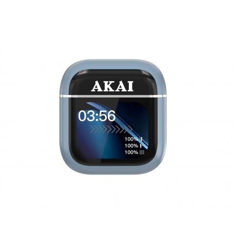 110591-0020 AKAI BTE-J600BL AENC Ασύρματα Ακουστικά Bluetooth 6.0 με ANC/ENC, 4 Μικρόφωνα & Θήκη με Οθόνη 2.01″ – έως 60h (Μπλε)