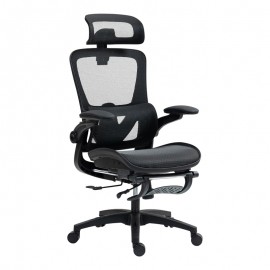 275-000026 Καρέκλα γραφείου εργασίας Zenyk pakoworld mesh μαύρη 63x70x126εκ