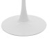 029-000453 Tραπέζι Balou pakoworld sintered stone σε λευκή απόχρωση με όψη μαρμάρου-βάση λευκό μέταλλο Φ120x73εκ