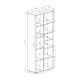 192-000072 Σύνθετο σαλονιού Norda pakoworld κρεμ με oak 187x40x58,4εκ
