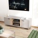 225-000099 Έπιπλο τηλεόρασης Polenio pakoworld cappuccino με φυσικό 150x40x53εκ