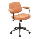 225-000091 Καρέκλα γραφείου Leberta pakoworld terracotta ύφασμα 64x63,5x86-96εκ