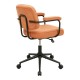 225-000091 Καρέκλα γραφείου Leberta pakoworld terracotta ύφασμα 64x63,5x86-96εκ