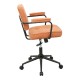 225-000091 Καρέκλα γραφείου Leberta pakoworld terracotta ύφασμα 64x63,5x86-96εκ
