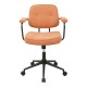 225-000091 Καρέκλα γραφείου Leberta pakoworld terracotta ύφασμα 64x63,5x86-96εκ