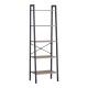 085-000047 Βιβλιοθήκη Jebia pakoworld oak με μαύρο μέταλλο 56x37x172.2εκ