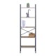 085-000047 Βιβλιοθήκη Jebia pakoworld oak με μαύρο μέταλλο 56x37x172.2εκ