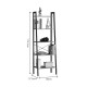 085-000047 Βιβλιοθήκη Jebia pakoworld oak με μαύρο μέταλλο 56x37x172.2εκ