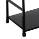 085-000042 Βιβλιοθήκη Manlo pakoworld μαύρο μέταλλο 58.6x23.5x144εκ