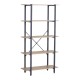 085-000046 Βιβλιοθήκη Nebranzo pakoworld oak με μαύρο μέταλλο 80x34x155.3εκ