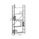 085-000041 Βιβλιοθήκη Manlo pakoworld oak με μαύρο μέταλλο 58.6x23.5x144εκ