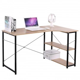 14370041 Γραφείο ArteLibre TADORNA Καφέ/Μαύρο MDF/Μέταλλο 120x74x71.5cm Καφέ/Μαύρο