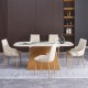 ΣΕΤ ΤΡΑΠΕΖΑΡΙΑΣ 7ΤΜΧ NORDU HM21359 ΚΕΡΑΜΙΚΟ TOP/MDF ΒΑΣΗ--PU ΚΡΕΜ/ΜΕΤΑΛ.ΠΟΔΙΑ