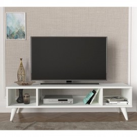 14410049 Έπιπλο Τηλεόρασης ArteLibre Samos Λευκό 120x35x40cm Λευκό