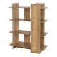 086-000026 Βιβλιοθήκη Oslo pakoworld sonoma 75x32x95εκ