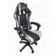 01-0295 A6060 ΜΑΥΡΟ/ΓΚΡΙ ΠΟΛΥΘΡΟΝΑ GAMING/ΜΕ ΥΠΟΠΟΔΙΟ 64X62X113-121εκ.