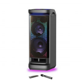 110583-0040 AKAI DJ-Y9L Party Speaker με Bluetooth & DiscoBall Lights, 600W RMS, 12″ subwoofer, 8″ mid-range