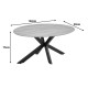 392-000019 Τραπέζι Makrey pakoworld μαύρο mdf- μεταλλικά πόδια 160x90x75εκ