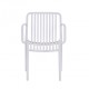 41284-262711-WHITE Λευκή Στοιβαζόμενη Πολυθρόνα Πολυπροπυλένιου Με UV Προστασία