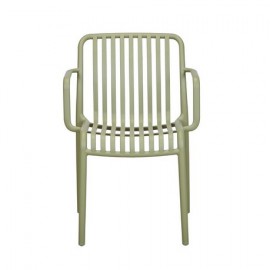 41287-262711-OLIVE Λαδί Στοιβαζόμενη Πολυθρόνα Πολυπροπυλένιου Με UV Προστασία